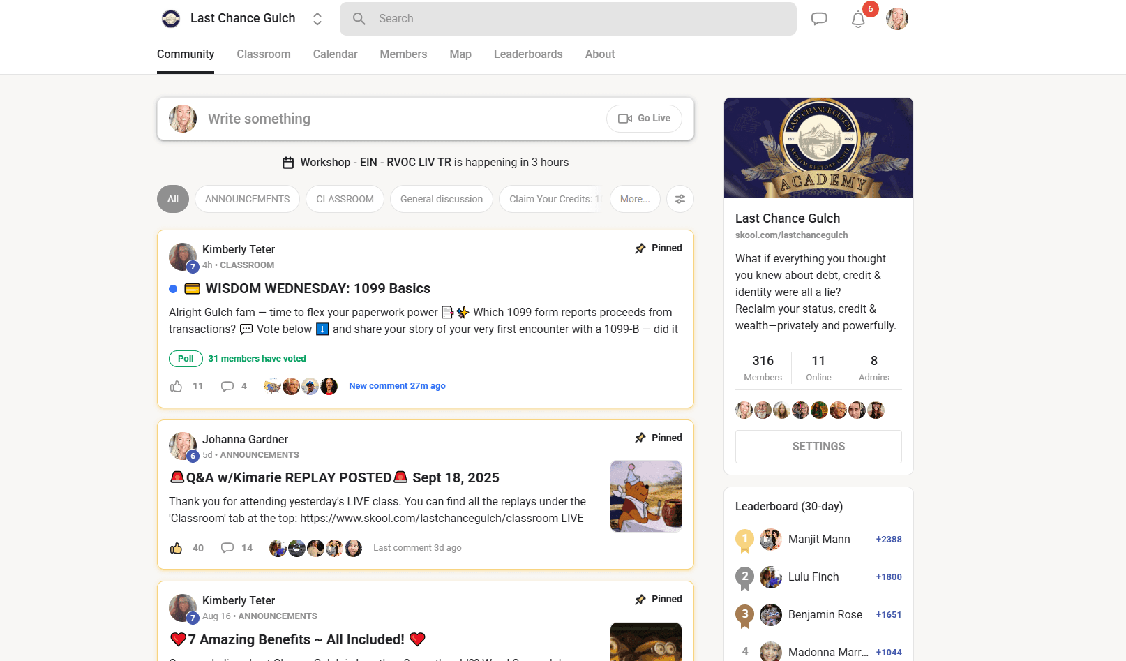 Classroom: Everything you need to break free — organized and on demand.