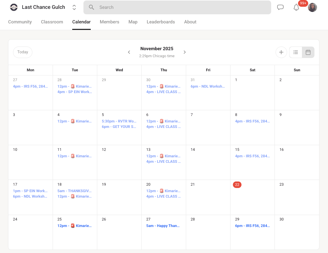 Calendar: Never miss a live session, Q&A, or special event.