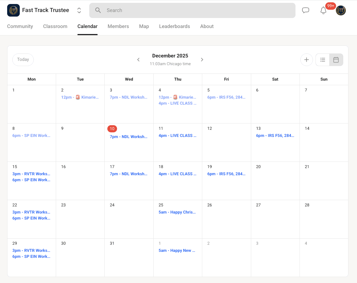 Calendar: Never miss a live session, Q&A, or special event.